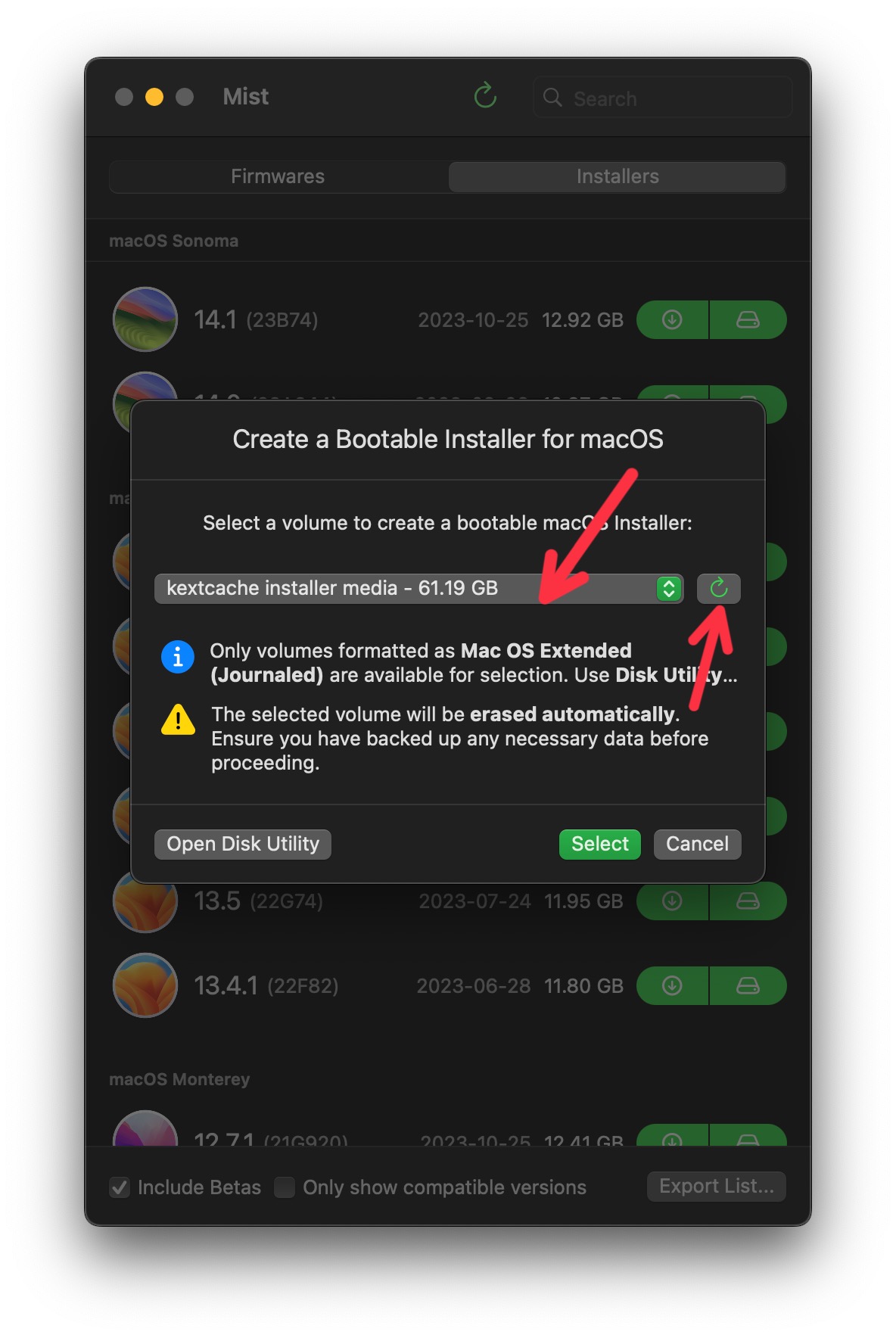 mist installer kextcache